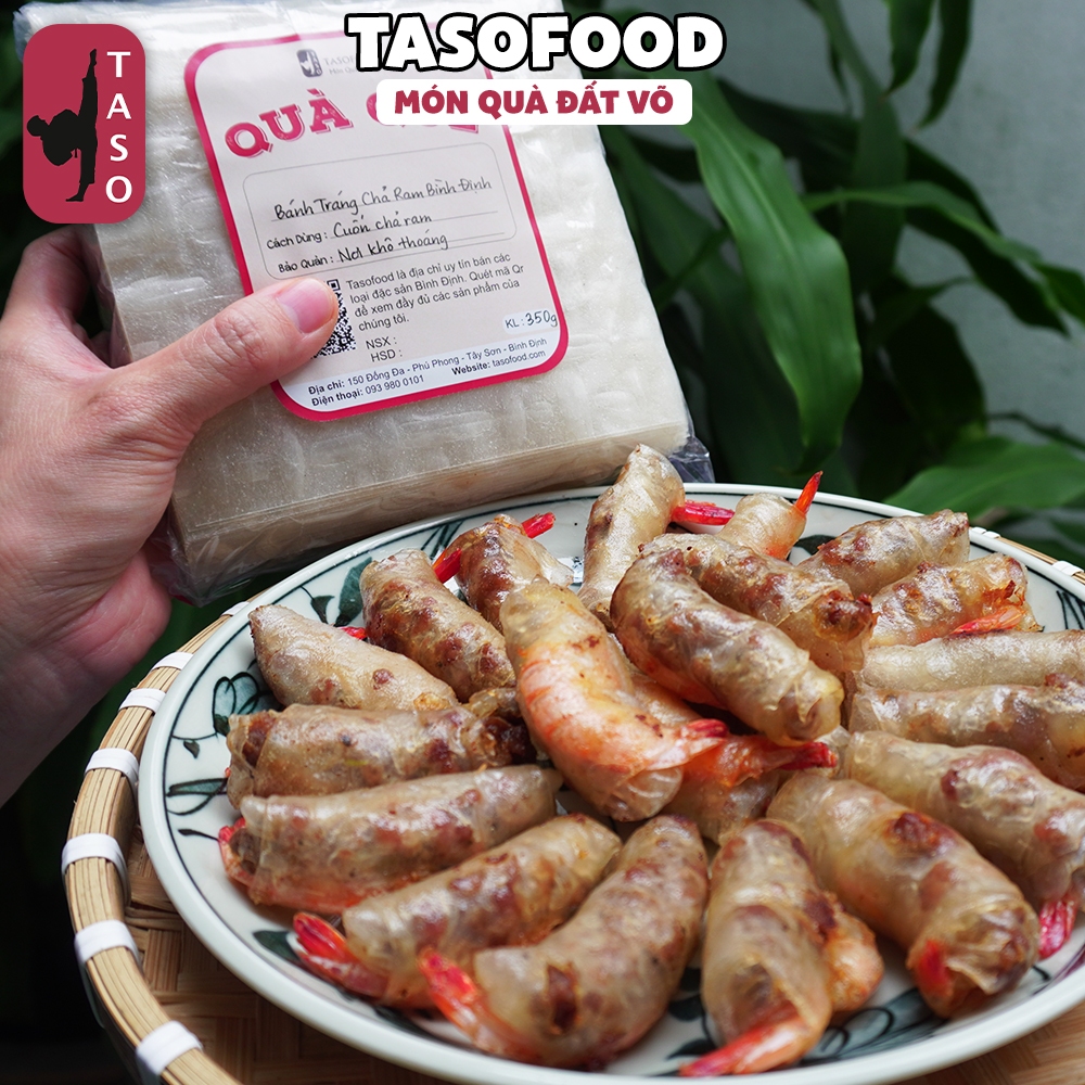 Bánh Tráng Cuốn Chả Ram Bình Định - Vỏ Bánh Tráng Cuốn Chả Ram Tôm Đất, Chả Giò Giòn Lâu, Không Dính