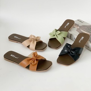 [shop giay minh thu] Dép bệt quai chéo nơ MT633
