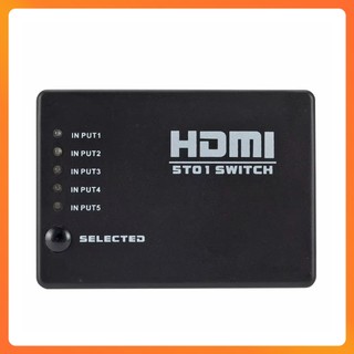 Bộ Chuyển Đổi HDMI 5 In 1 Out Có Remote – HDMI Switcher Kết Nối 5 Thiết Bị HDMI Vào 1 TV FULL HD