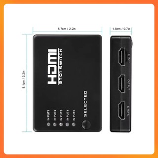 Bộ Chuyển Đổi HDMI 5 In 1 Out Có Remote – HDMI Switcher Kết Nối 5 Thiết Bị HDMI Vào 1 TV FULL HD