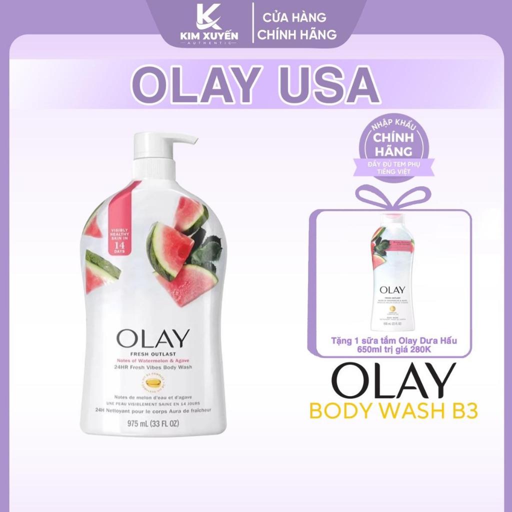 (Mua 1 Tặng 1) Sữa tắm Olay B3 Body Wash USA 975ml - Tặng 1 Sữa tắm Olay B3 USA 650ml Women