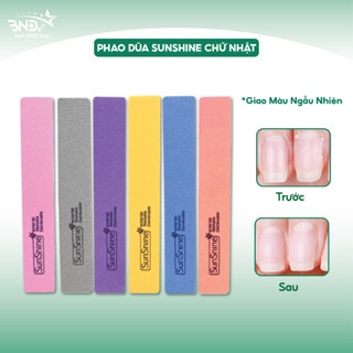 Phao dũa mịn Sunshine hình chữ nhật dài – Phao xốp chà móng 2 mặt nhám giao màu ngẫu nhiên Nailbnd