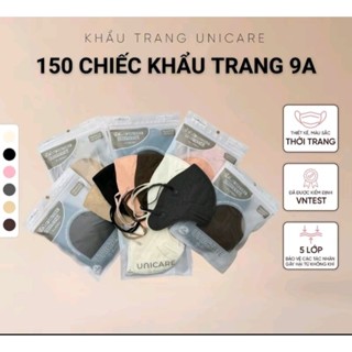  Combo 150 chiếc Khẩu Trang 9A UNICARE 5 lớp chống nắng chống tia UV bảng màu trendy 