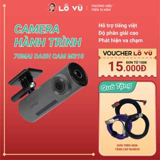 Camera hành trình 70.mai Dash Cam M310, Độ phân giải 2304 x 1296P, Quay góc rộng 140 độ