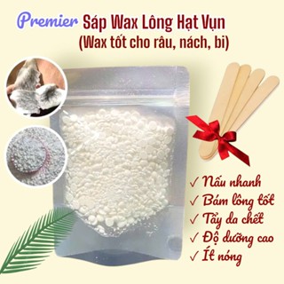 [Sáp vụn nấu siêu nhanh] 100G Sáp wax lông cao cấp siêu bám lông Tặng que gỗ