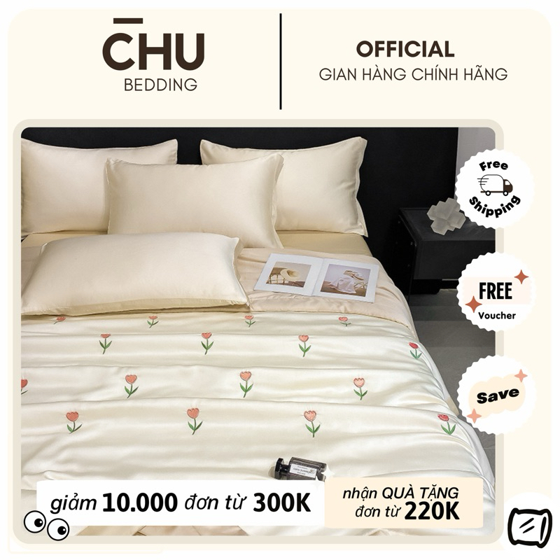⚡️FLASHSALE✨SET CHĂN CHẦN GA GỐI PHI LỤA COTTON Full màu