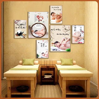   Mới  Bộ 6 tranh Spa Dưỡng sinh dán tường giá xưởng s.i.ê.u r.ẻ Fomex decor spa tặng kèm băng dính 