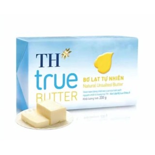 (Giao Toàn Quốc) Bơ lạt TH True Butter Khối 200g - Cho bé ăn dặm, nấu cháo, ăn kèm bánh mì