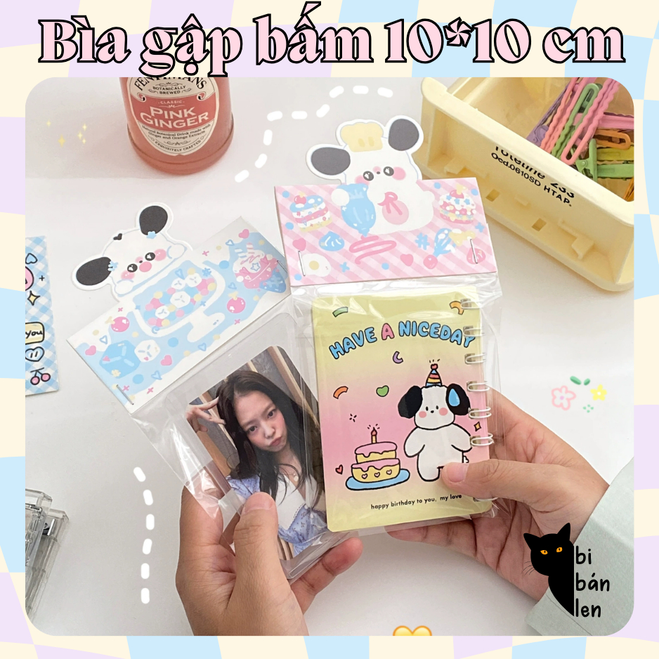 ĐẦU BÌA BẤM, BÌA GẬP, MINI TAG GÓI HÀNG PHONG CÁCH HÀN QUỐC