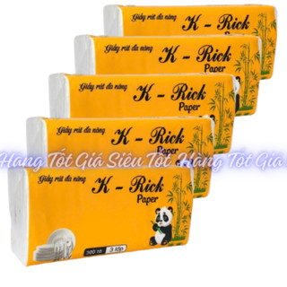 GIẤY ĂN GẤU TRÚC SIPIAO CAO CẤP 300 TỜ BỊCH  Khăn giấy cao cấp K- Rick 3 lớp mềm. 