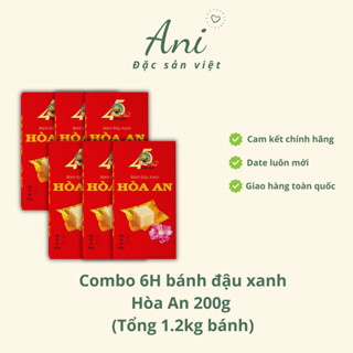 combo 6 hộp Bánh đậu xanh Hoà An 200g (CHÍNH HÃNG ) DATE MỚI