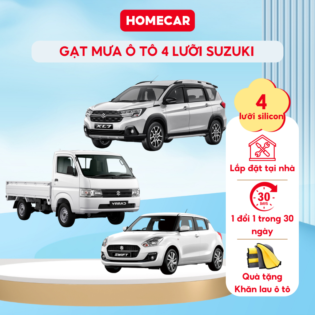 Gạt Mưa Suzuki 4 Lưỡi Gạt Kính Lái Ô Tô Chính Hãng