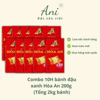 Combo 10 Hộp Bánh Đậu Xanh Hòa An 200gr