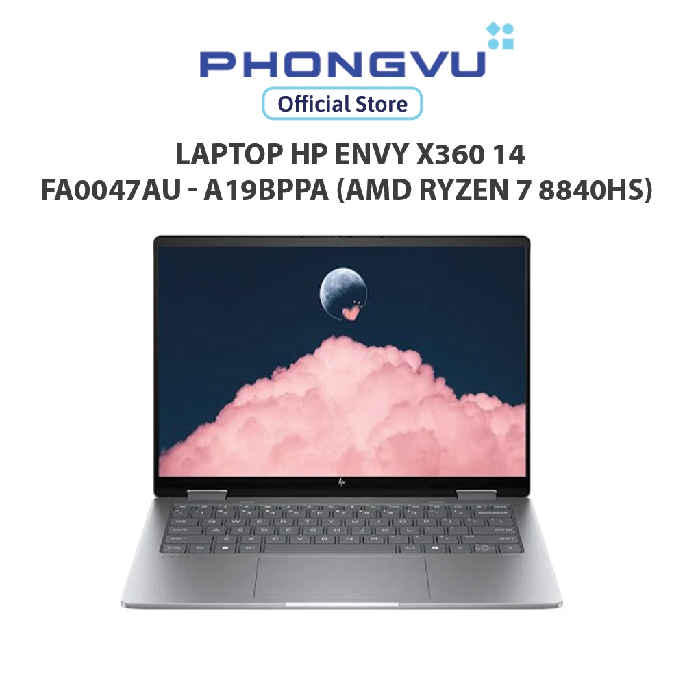 Laptop HP Envy X360 14-fa0047AU - A19BPPA (AMD Ryzen 7 8840HS) (Bạc) - Bảo hành 12 tháng