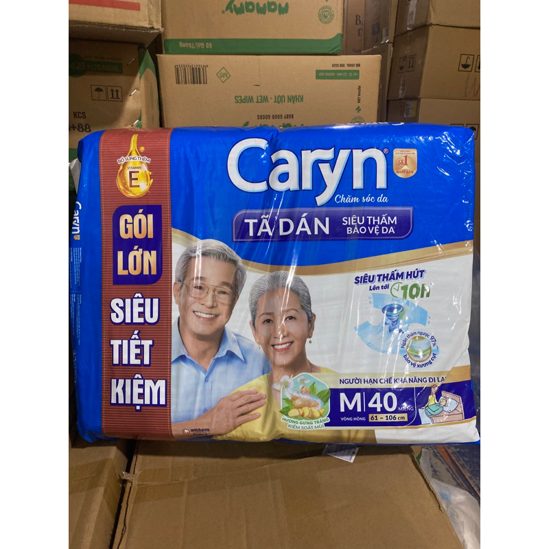 Bỉm / tã dán người già  Caryn Size M40/ L40 miếng