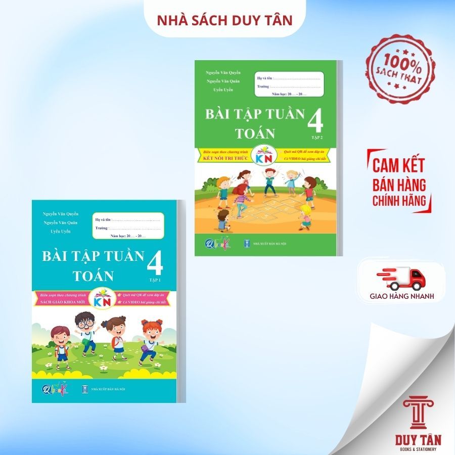 Sách - Bài tập tuần Toán lớp 4 - Kết Nối Tri Thức - Qbooks