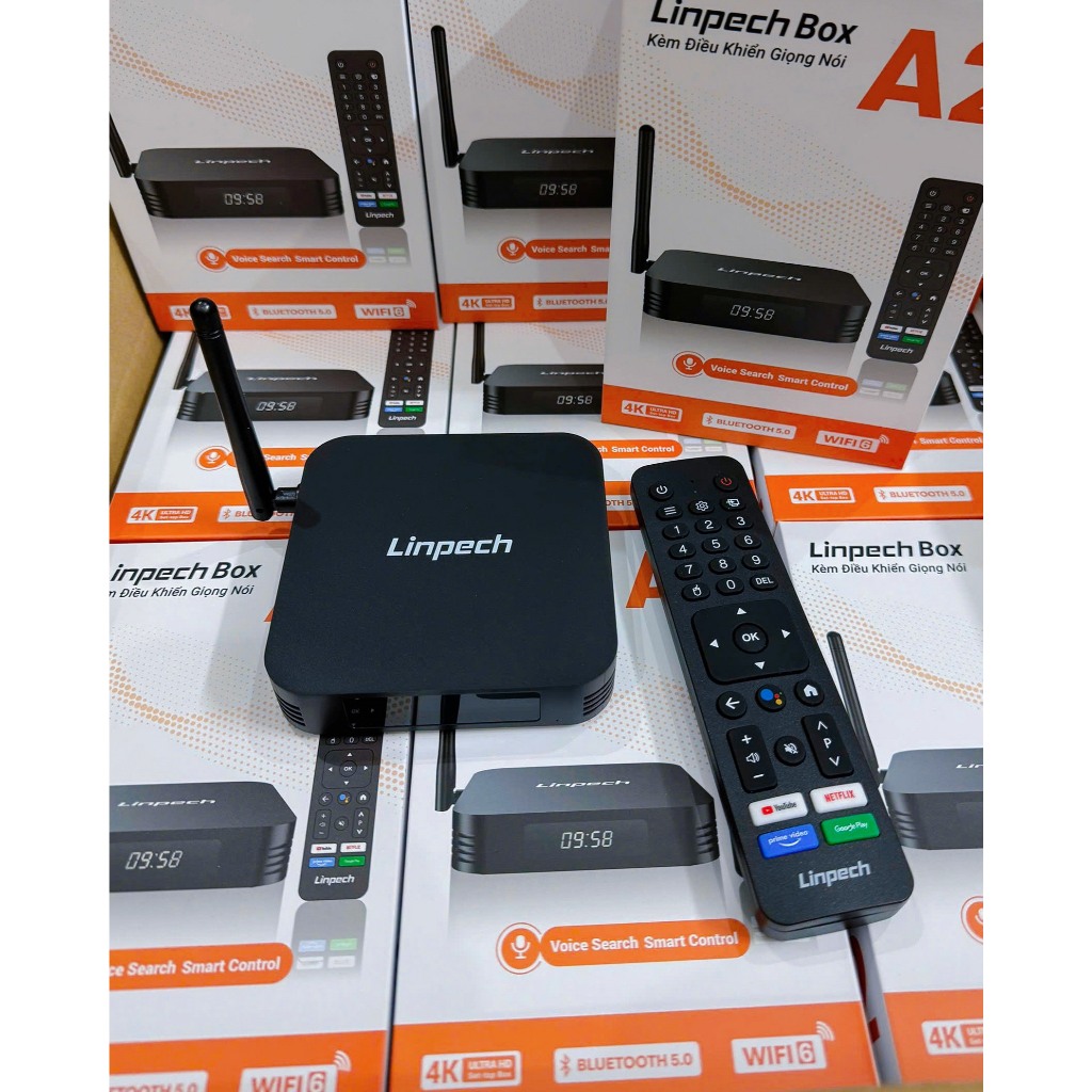 Android TV Box Linpech A2 Chính Hãng.Ram 2GB/16GB.Chip Allwinner H618. OS Android 12.0 Kèm điều khiể