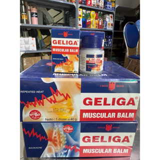 Hộp 12 CHAI  DẦU CÙ LÀ LỬA - CAO XOA BÓP NÓNG GELIGA Trọng lượng: 40gr/ CHAI