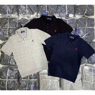 Áo polo nam thừng len cộc tay thêu ngựa