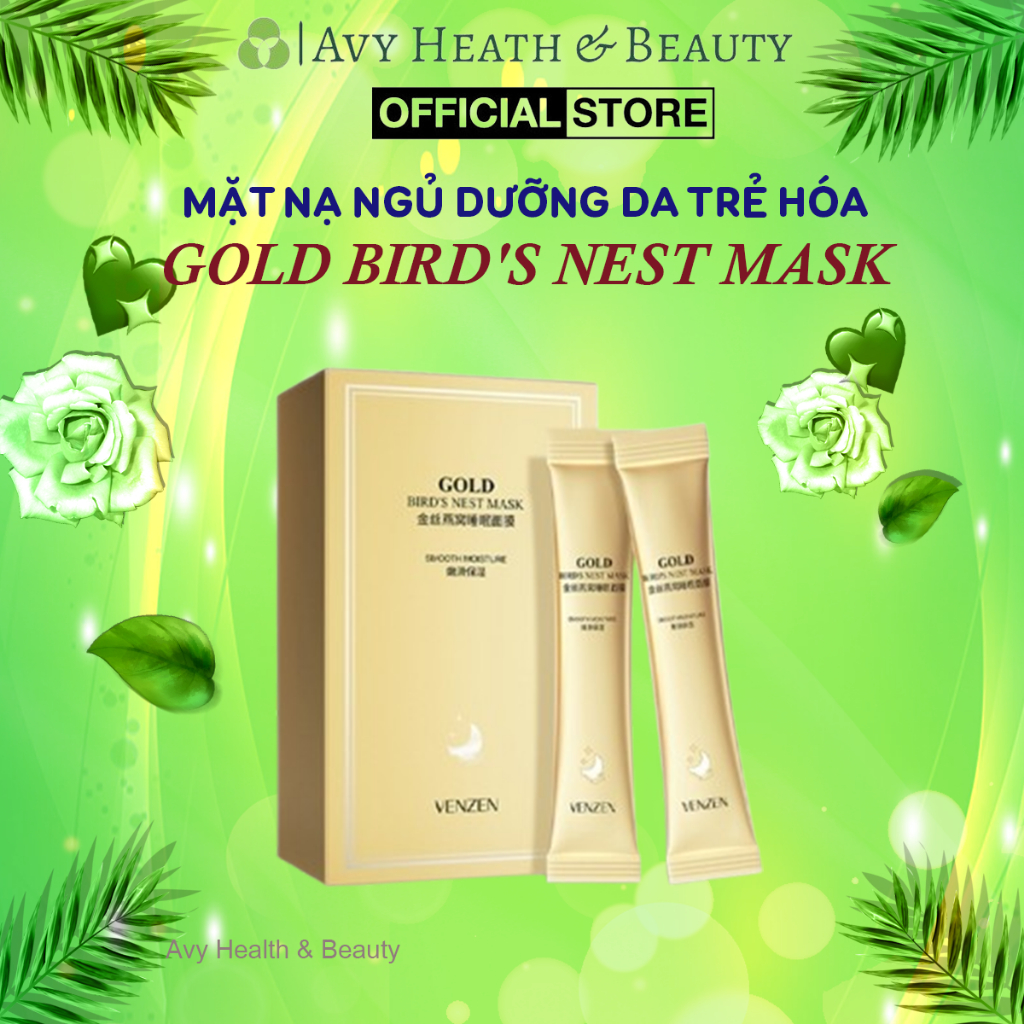 Mặt Nạ Ngủ Collagen Dưỡng Trắng Da GOLD BIRD'S NEST MASK –  Mask GOLD BIRD'S NEST Qua Đêm Cho Làn Da
