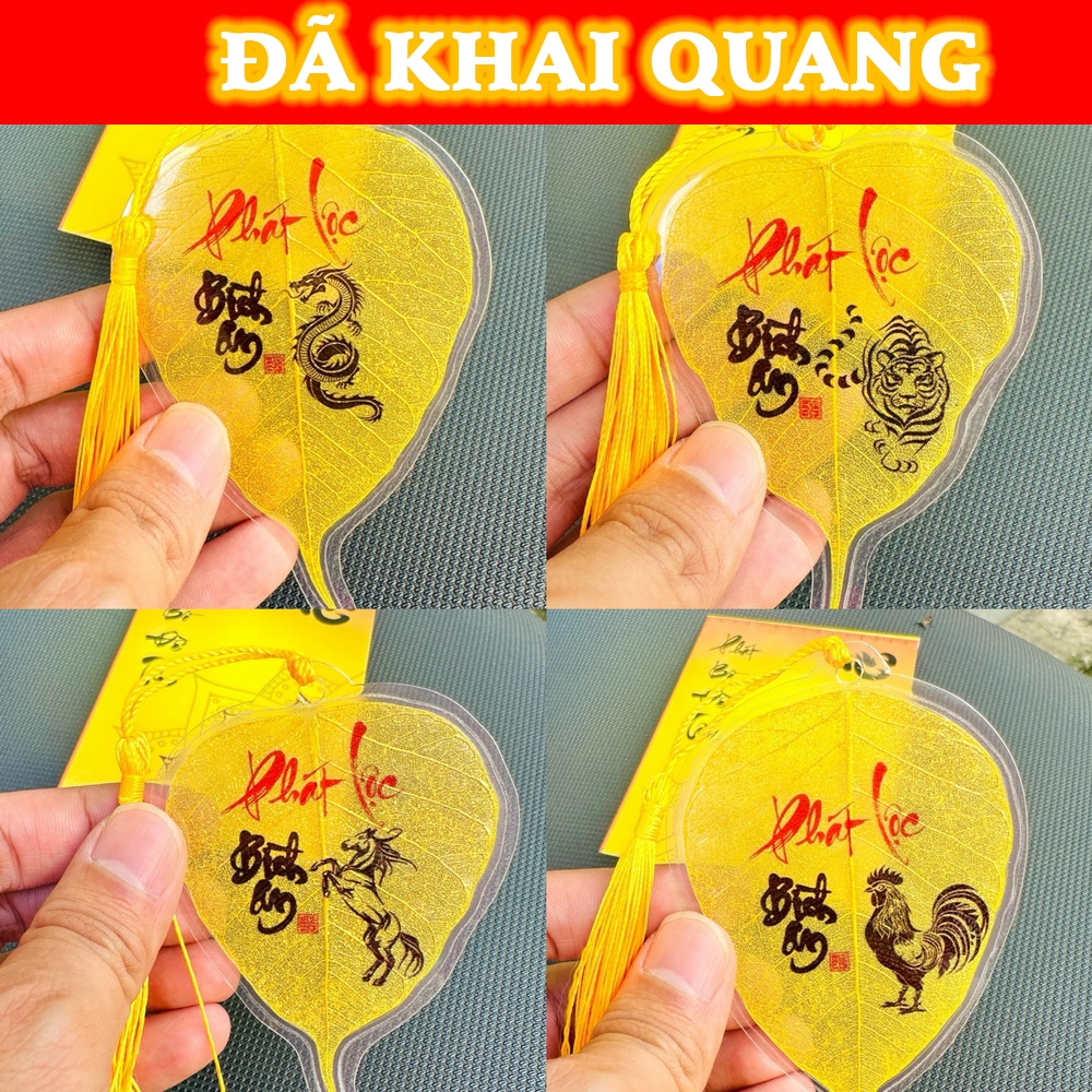 [ĐÃ XI.N LỘ.C] Loại 1 - Lá bồ đề 12 con giáp cao cấp , làm từ lá nguyên bản , để ốp lưng điện thoại, treo xe ô tô