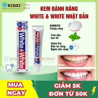 Kem đánh răng White & White nội địa Nhật 150g - Lion- Hàng nhật nội địa
