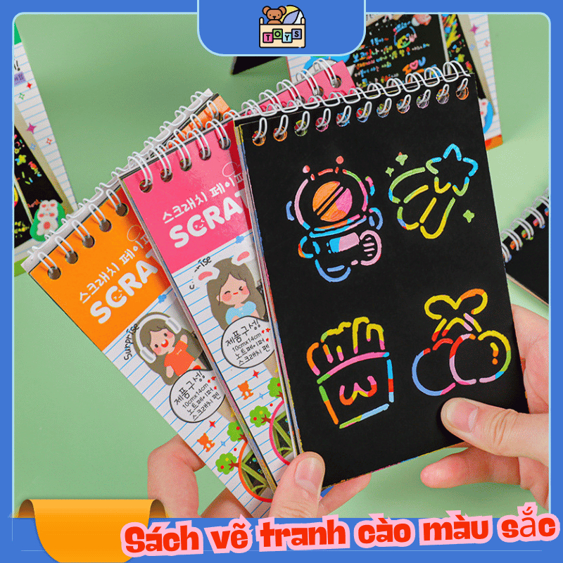 Set 2 Cuốn Tranh vẽ nhiều màu sắc sáng tạo dày dành cho trẻ em DIY đồ chơi giáo dục nghệ thuật graffiti vui nhộn