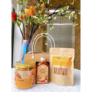 Set quà 8/3 Saffron ngâm mật ong 130gr, trà cam quế thương hiệu Saffron Việt Nam