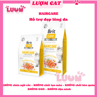 Hạt Brit Care HAIRCARE  Hỗ trợ đẹp lông Grain-Free thức ăn cao cấp cho mèo, hạt dinh dưỡng cho mèo Lượm Cat
