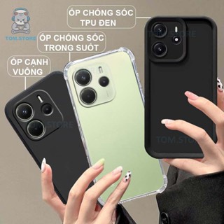 Ốp lưng Xiaomi Redmi Note 14 / 14 4G / 14 5G chống sốc,viền vuông,trong suốt silicon