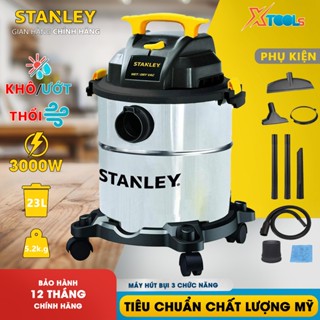 [ ĐỘC QUYỀN ] Máy hút bụi bình nhôm 3 chức năng hút khô, ướt và thổi bụi 3000W 23L STANLEY hút bụi công nghiệp, gia đình