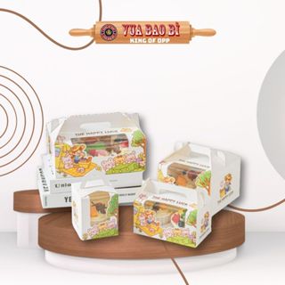 Hộp đựng bánh CUPCAKE, 1 - 4 bánh cupcake, muffin hoạ tiết dễ thương - VUA BAO BÌ