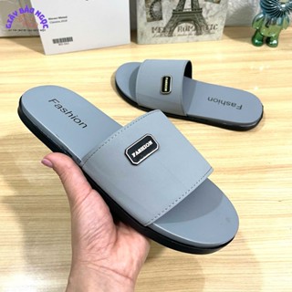 Dép Nam Quai Ngang Xám Và Xanh DN01 Kiểu Dáng Mới