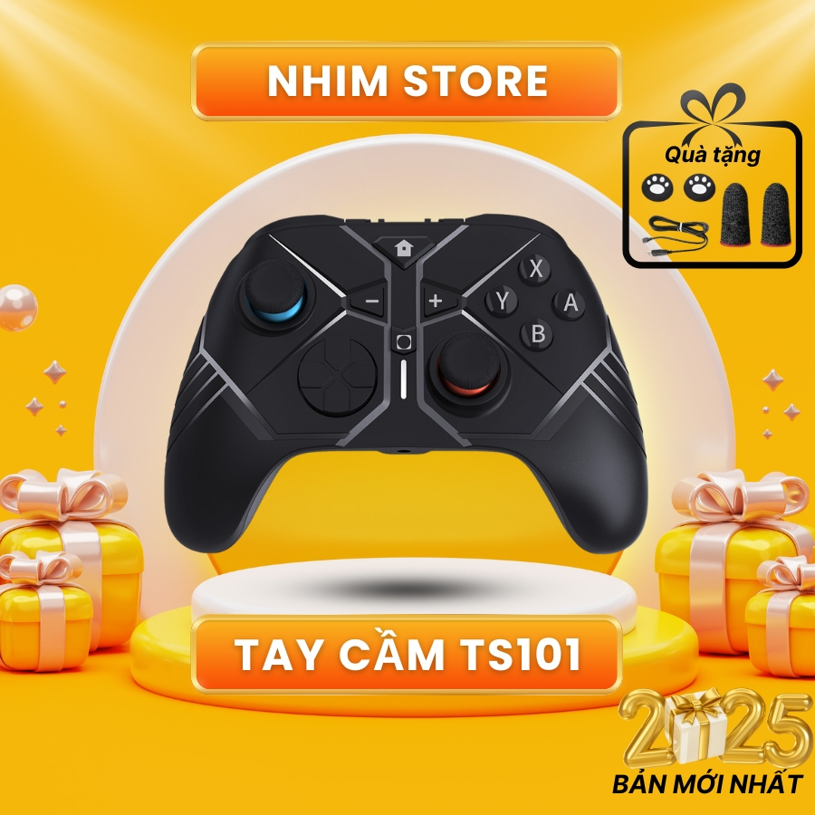 [BH 12 tháng]Tay Cầm Chơi Game không dây blutooth chơi fifa online 4 TS101 cần analog xoay 360 Dùng cho PC,Laptop,