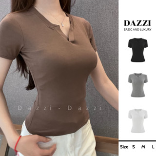 Áo thun nữ cổ trụ DAZZI BRAND form ôm body, áo thun babytee cổ trụ vải cotton lụa co dãn 4 chiều [A025]