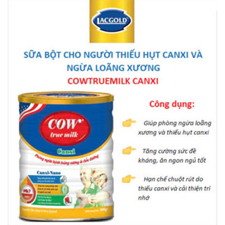 Sữa Bột Cow True Milk Canxi Nano LACGOLD Cho Người Loãng Xương, Thiếu Hụt Canxi, Ngừa Tiểu Đường