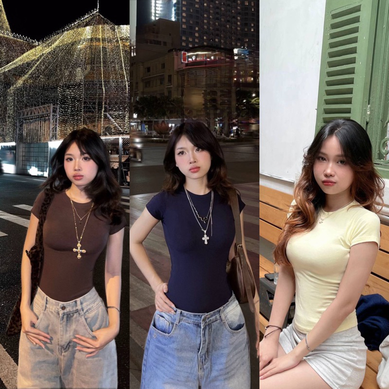 Áo Nữ Thắt Eo Ôm Body Chất Thun Cotton MỊN Hàn Quốc Co Dãn Mát Mẻ NT | BigBuy360 - bigbuy360.vn