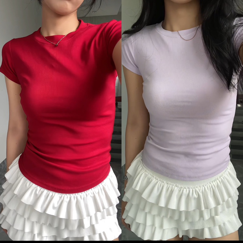 Áo Nữ Thắt Eo Ôm Body Chất Thun Cotton MỊN Hàn Quốc Co Dãn Mát Mẻ NT | BigBuy360 - bigbuy360.vn