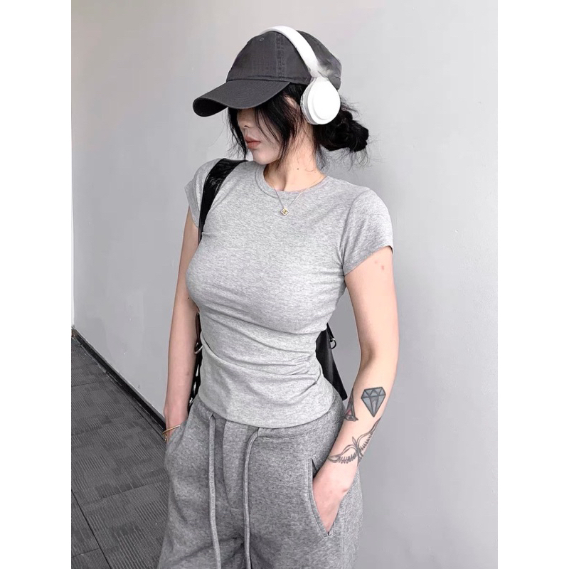 Áo Nữ Thắt Eo Ôm Body Chất Thun Cotton MỊN Hàn Quốc Co Dãn Mát Mẻ NT | BigBuy360 - bigbuy360.vn