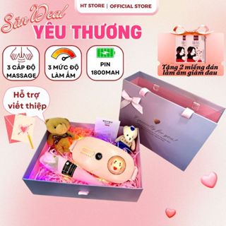 Máy massage giảm đau bụng kinh, Đai chườm ủ bụng 3 mức nhiệt giữ ấm cho phụ nữ khi đến kì,nóng nhanh
