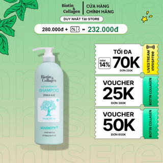 Dầu gội Biotin Collagen Xanh Dương chống rụng tóc, phục hồi, giảm gàu, kiểm soát dầu 500ML - 1000ML