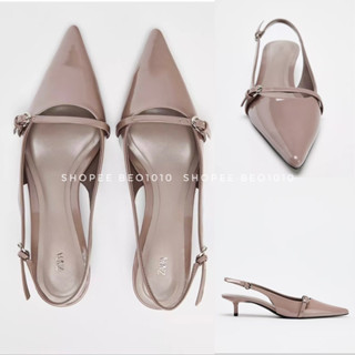 (Có sẵn) Giày cao Gót Za Màu mới Đế Thấp Mũi Nhọn #4682