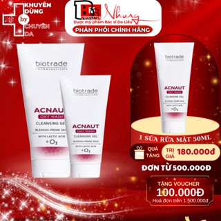  Sữa rửa mặt Biotrade Acnaut Oxy Wash Cleasing - Dành cho da mụn nhạy cảm dạng gel  50ml - 200ml  
