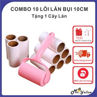 Combo 10 Lõi Lăn Tặng Cây Lăn Bụi Giúp Lấy Sạch Bụi Bẩn Và Các Sợ Lông Vải, Lông Chó Mèo Dính Trên Quần Áo, Chăn Nệm