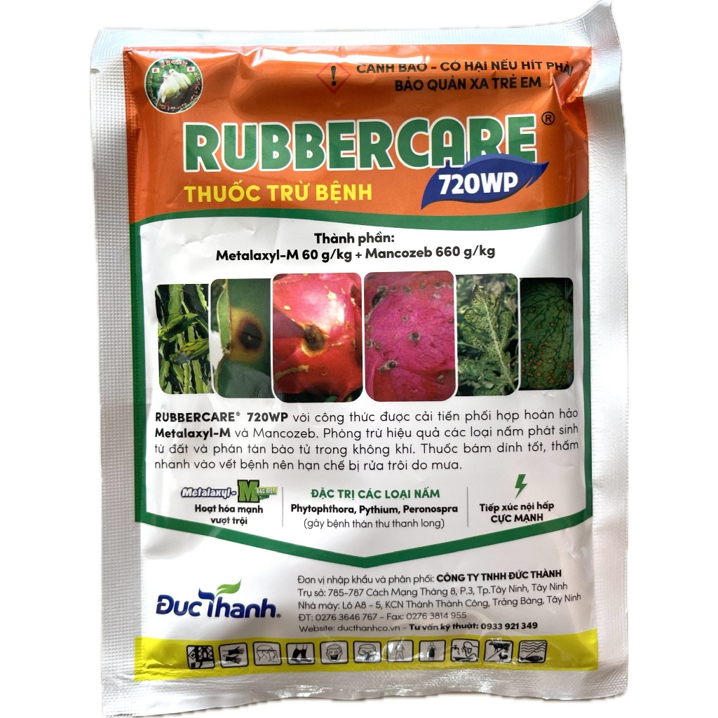 Thuốc Trừ Nấm Bệnh Cây Trồng Rubbercare 720WP - Trừ Thán Thư Thanh Long - Gói 100g