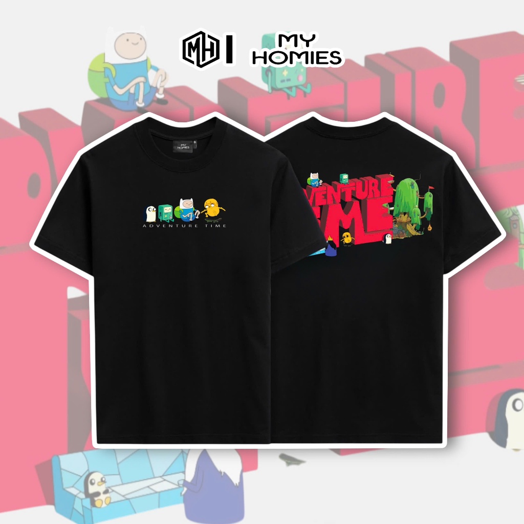 Áo thun cotton bigsize 50-120kg dày dặn và thoáng mát Adventure time - MH Store My Homies