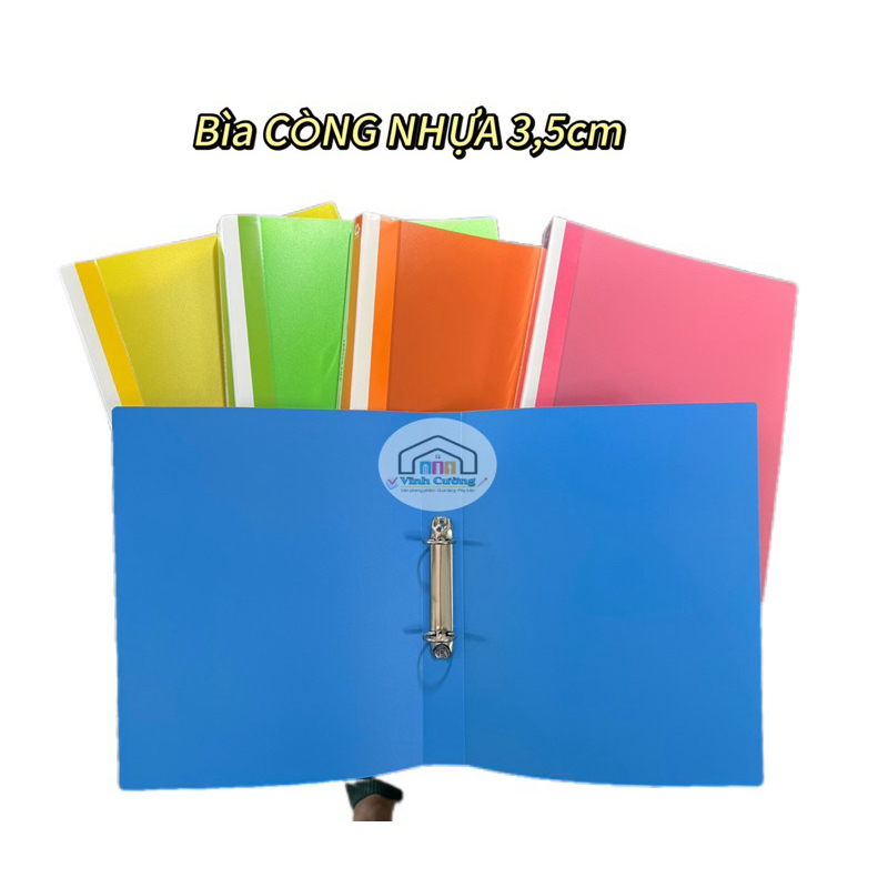 Bìa còng nhựa 3.5cm A4 , Bìa Kẹp Tài liệu . Bìa còng file nhiều màu sắc