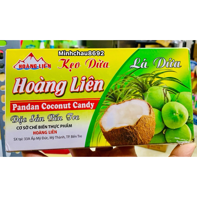 Kẹo dừa lá dứa đặc sản Bến tre - gói 300 gr, mua nhiều giảm giá
