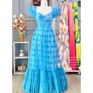 [Maxi] Đầm maxi lưới trái tim 2 màu -  Nhà Lỳ Có Maxi