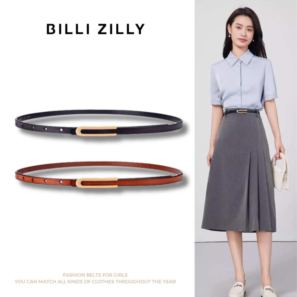 Đai Váy Da Thật Bản Nhỏ 1cm Thiết Kế Đơn Giản Dành Cho Các Cô Nàng Thời Trang